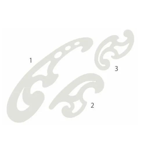 French Curve Set Of 3 - In ClEAr Plastic