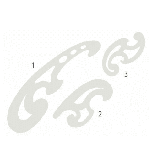 French Curve Set Of 3 - In ClEAr Plastic