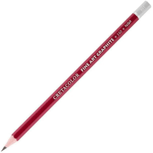 Graphite Pencils - CLEOS Fine Art red/grey - 8H