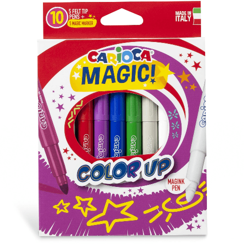 Marker Felt Pen, Maxi Tip, With Magic Ink Pen, Set Of 10 Pcs, Carioca