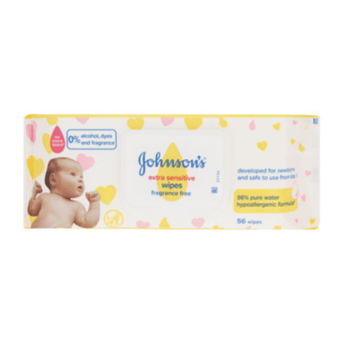 J & J Baby Wipes Extra Sensitive 56'S