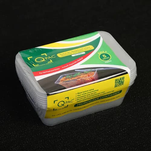 Microwave Container 750 Ml Rectangle (1x5)