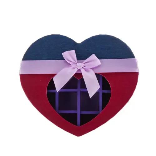 Gft Box Heart22*19*4Cm-21Div-Purpl-Chb16