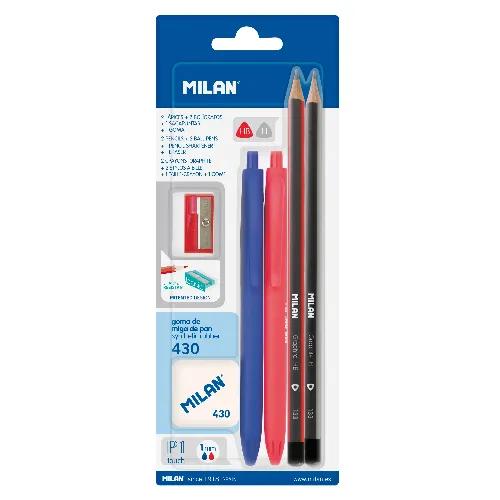 Stationery Set ( 2XP1TOUCH BLUE+RED+2XPENCILS+BAS) Blister