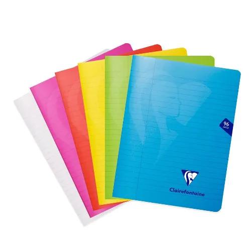 Mimesys, Polypro Stapled Notebook 17X22Cm 48Sh. Lined + Margin Assorted Colours