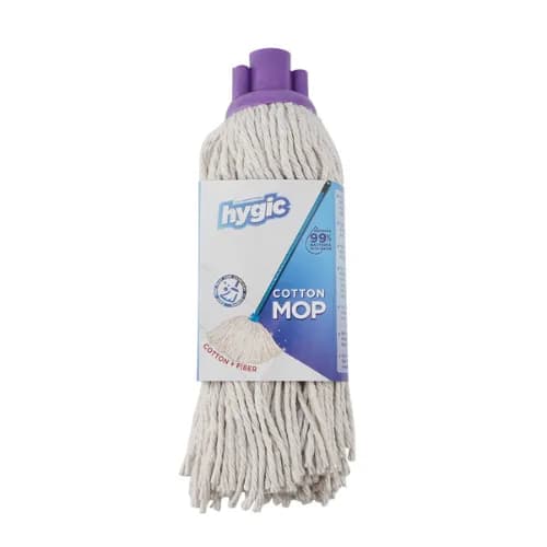 Hygi Cottn Fiber Thick Mop Natrl Wht 24P