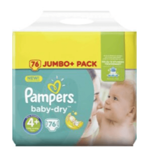 Pampers Active Diaper 4+ (10-15)Kg 76'S