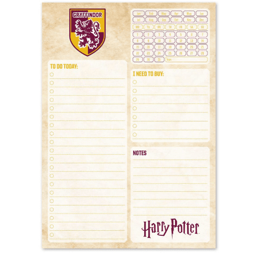 Notepad Harry Potter Gryffindor