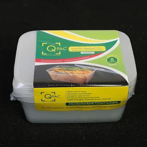 Microwave Container 1500 Ml Rectangle (1x5)