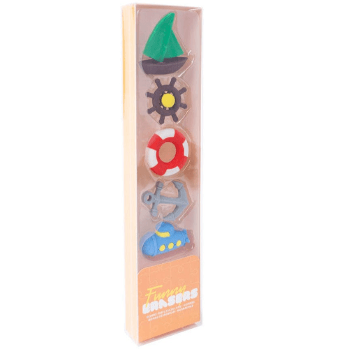 Erasers Set 5  Beach