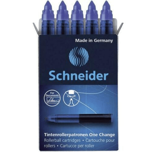 Rollerball cartridge One Change Box 5 pieces blue Schneider