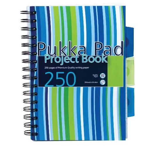 A5 Project Book - 3 Subjects 250 Pages Pukka Pad