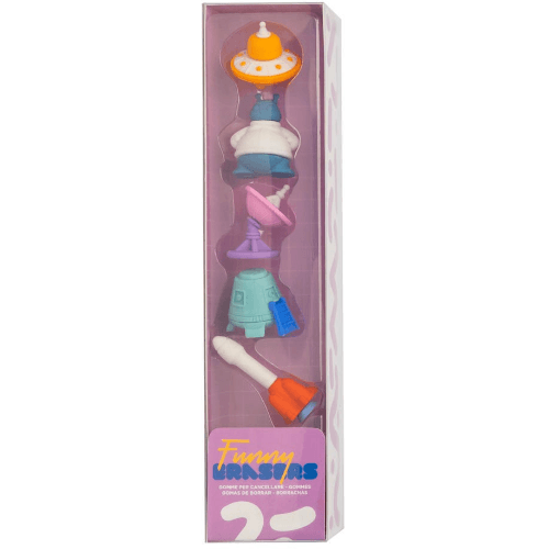 Space Set Of 5 Erasers