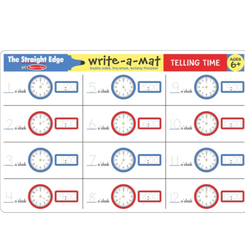 Learning Mat Telling Time