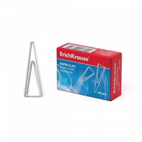 Clip Paper nickel, Small 25mm , Triangular, Box of 100 pcs, ErichKrause®