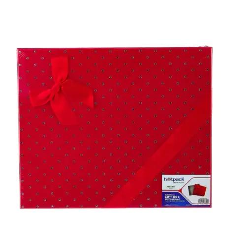 Gift Box Rect 25*30*5Cm-Red-Chb33-48Pc