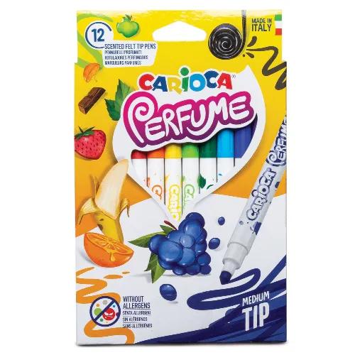 Marker Felt Pen, Medium Tip, Perfume, Set Of 12 Pcs, Carioca