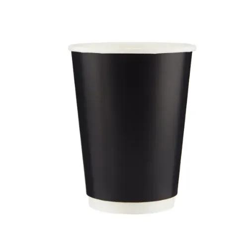 Double Wall Paper Cup 12 Oz Black - 25 Pcs