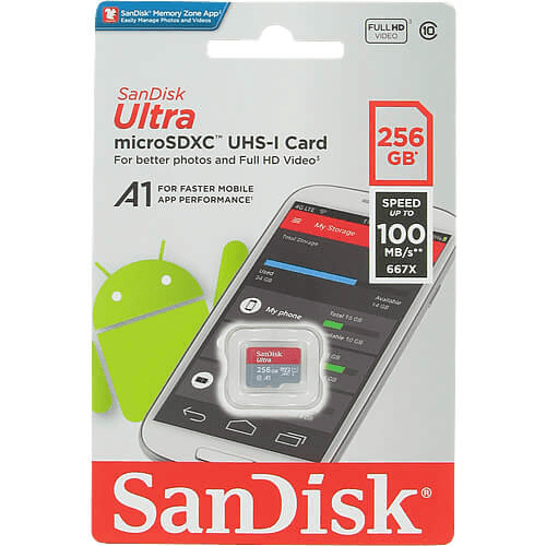 Sandisk 256Gb Ultra Microsdxc Uhs-I Memory Card