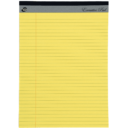 A4 Executive Refill Pad (Yellow)  100 pages Pukka Pad