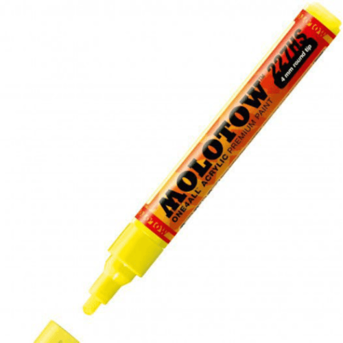 Acrylic Marker One4All 227HS 4mm #220 Neon Yellow Fluorescent Molotow