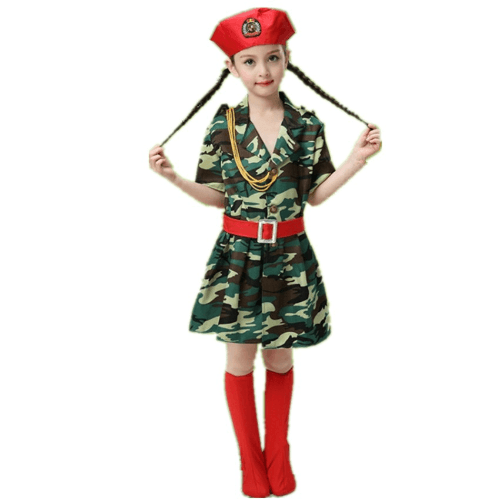 Army Costume Girl Large