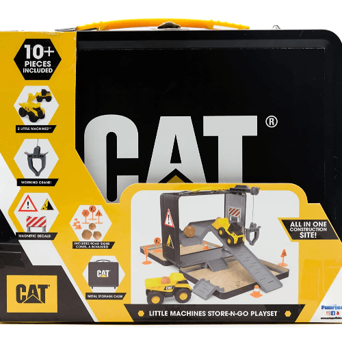 Caterpillar Construction 10 Piece Little Machines Store N Go Playset