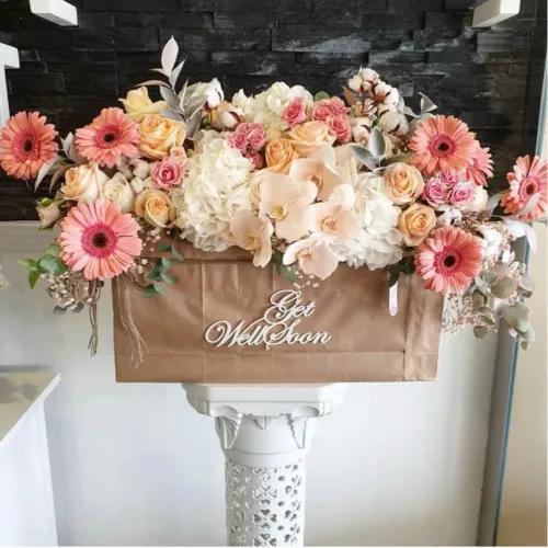 Floral Bag With Gerbera Flower And Other Fillers