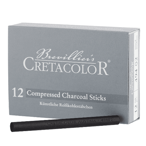 Compressed Charcoal,  Medium