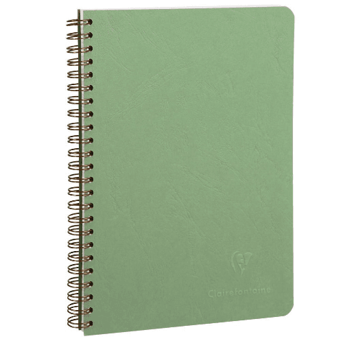 Age Bag, Wirebound Notebook 14,8X21Cm 50 Sheets Lined Green