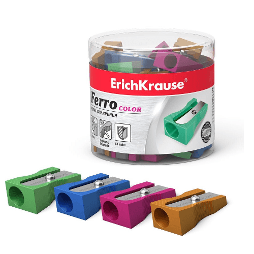 Sharpener Aluminium Erichkrause Ferro Color, Various Colors