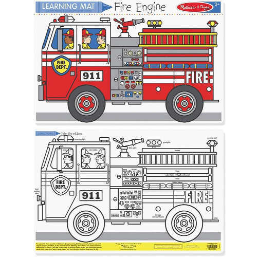 Learning Mat Fire Engine