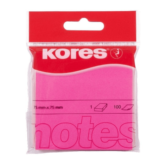 Neon magenta  Notes 75x75mm  / blocks of 100 sheets