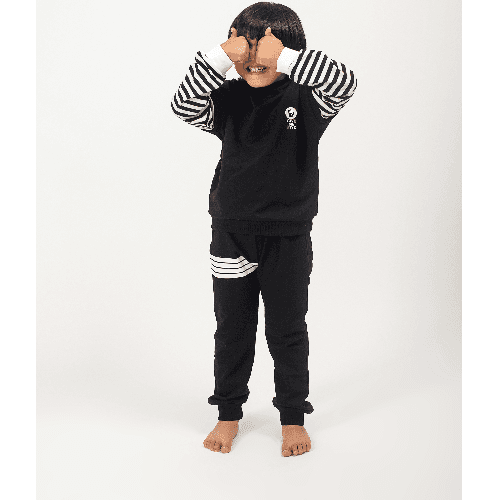 Kids ‘Give Me Five’ Black And White Set With Hoodie