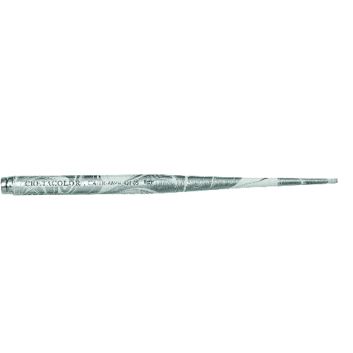 Calligraph Nib Holder, Silver/White Marble Polished