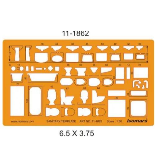 sanitary template with supplier  code ART NO.11-1862