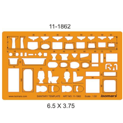 sanitary template with supplier  code ART NO.11-1862