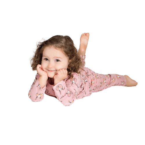 Be Cosy Kid'S Pj Set In Pink With Rabbit Print