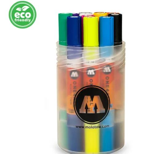 Acrylic Marker One4All Twin 1,5/4mm Box Main-Kit 1   Rectangle  Ast Molotow