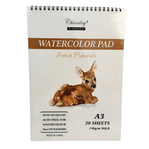 Chivalry Water Colour Pads For Painting 20 Sheets A3 Sizedrawing Book (Dwch09)