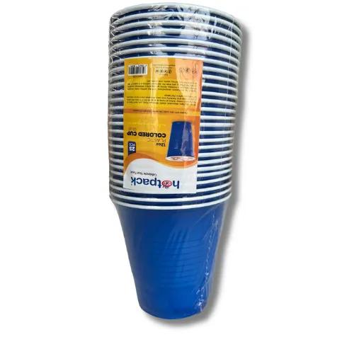 Plastic Blue Cup 12Oz - 25 Pcs