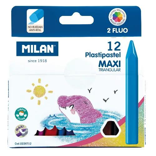 Crayons Color Maxi Set of 12 Triang Plastipastel