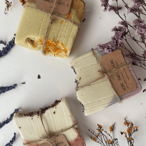 Organic Plant Based Home made Soap Ba r-  CLEOPATRA ,Red clay & Egyptian musk soap bar  -  Gaia Gift Store
