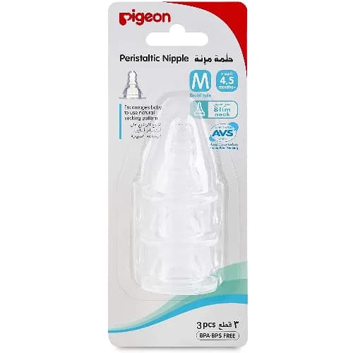 Pigeon Silicon Nipple S-Type M 3Pcs