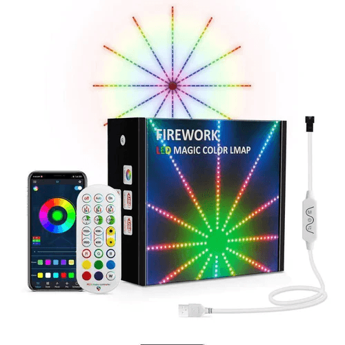 Rgb Firework Led Music Light Strip With Remote And App Control