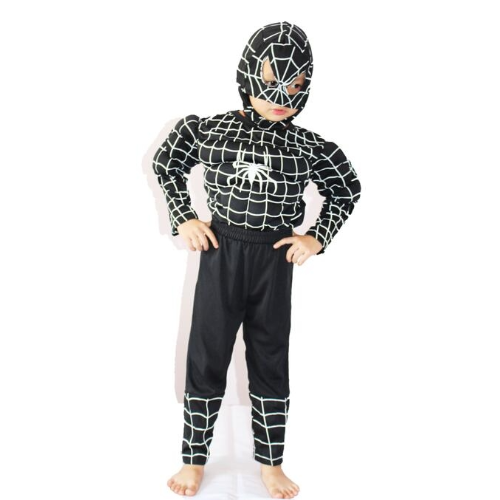 Muscle Spiderman Black 120Cm 4-5Years