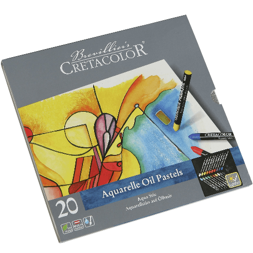 Oil Pastel - Aqua Stic Set Of 20 Colors, Tin Box