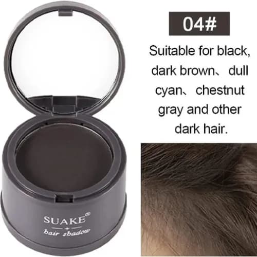 Hairline Repair Filling Powder With Puff Fluffy Thin Shadow Powder Quick Hair Colour Touchup Forehead Hair Makeup Concealer - 04 Grey Suake