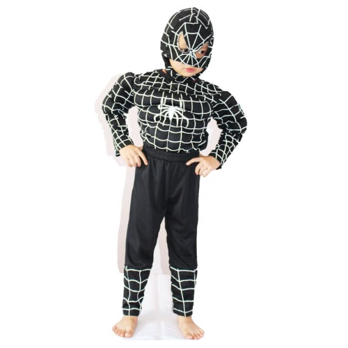 Muscle Spiderman Black 130Cm 6-7Years