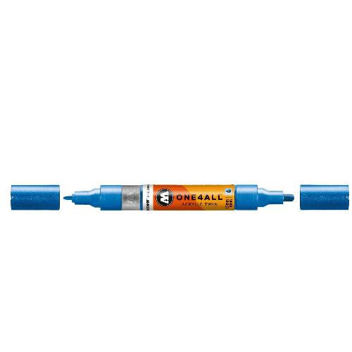 Acrylic Marker One4All Twin 1,5/4mm #224 Metallic Blue Molotow